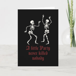 Moderne Halloween-Skelette Karte
