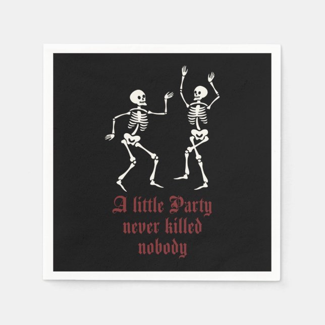 Moderne Halloween-Skelette Serviette (Vorderseite)