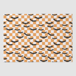 Moderne Halloween Spookobas Orange Checkerboard Seidenpapier