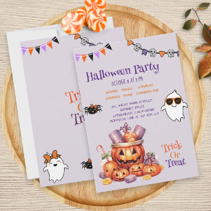Moderne Halloween-Süßigkeiten für Kinder Halloween Einladung