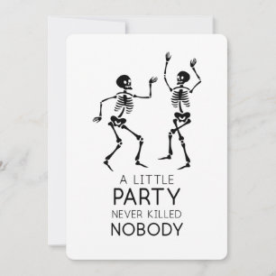 Moderne Halloween-Tanzskelette Einladung