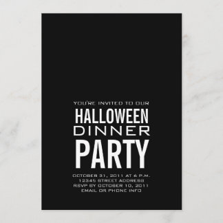 MODERNE HALLOWEWENDE PARTY EINLADUNG SCHWARZ