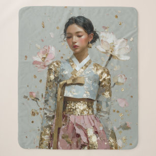 Moderne Hanbok-Kunst drucken Sherpadecke