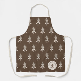 Moderne Hand Gezeichnet Wheat Pattern Bäckerei Schürze