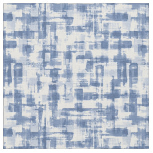 Moderne Hand in Blau und Weiß zum Nähen Stoff
