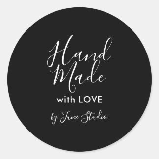 Moderne Handarbeit mit Liebe-Aufkleber Runder Aufkleber