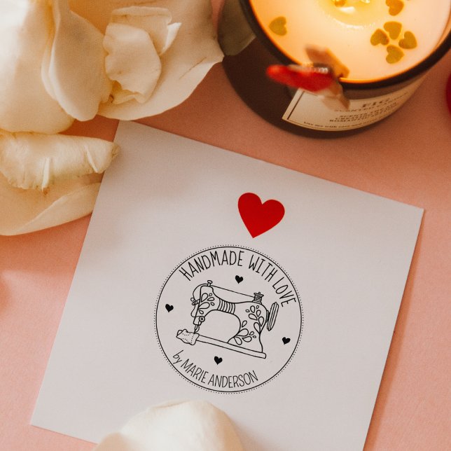 Moderne Handarbeit mit Liebe, Nähmaschine Gummistempel (Von Creator hochgeladen)
