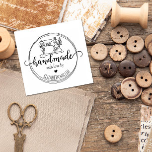 Moderne Handarbeit mit Liebe, Nähmaschine Gummistempel