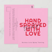 Moderne handgemacht mit Liebe Danke Postkarte