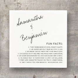 Moderne handgeschriebene Black & White Fun Fakten Serviette