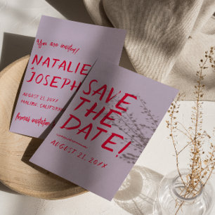 Moderne handgeschriebene, helle, funky, fette Retr Save The Date