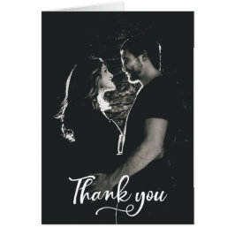 Moderne handgeschriebene Hochzeit Danke Karte