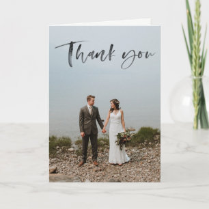 Moderne handgeschriebene Hochzeit Danke Karte