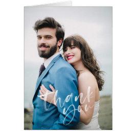 Moderne handgeschriebene Hochzeit Danke Karte