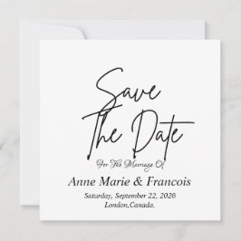 Moderne handgeschriebene Hochzeitsankündigung Save The Date