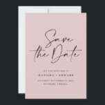 Moderne handgeschriebene Hochzeitsankündigung Save The Date<br><div class="desc">Moderne klassische Typografie kühn Hochzeit speichern die Dattelkarte. Mit moderner,  eleganter Typografie und gestreiftem Backer-Design. Farben können individuell angepasst werden.</div>