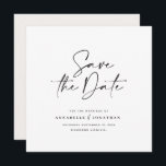 Moderne handgeschriebene Hochzeitsankündigung Save The Date<br><div class="desc">Moderne klassische Typografie kühn Hochzeit speichern die Dattelkarte. Mit moderner,  eleganter Typografie und gestreiftem Backer-Design. Farben können individuell angepasst werden.</div>