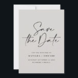 Moderne handgeschriebene Hochzeitsankündigung Save The Date<br><div class="desc">Moderne klassische Typografie kühn Hochzeit speichern die Dattelkarte. Mit moderner,  eleganter Typografie und gestreiftem Backer-Design. Farben können individuell angepasst werden.</div>