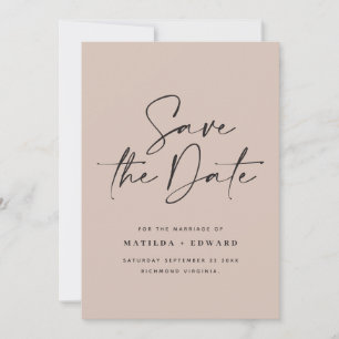 Moderne handgeschriebene Hochzeitsankündigung Save The Date