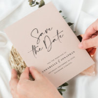 Moderne handgeschriebene Hochzeitsankündigung