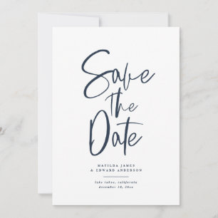 Moderne handgeschriebene Hochzeitstext Save The Date