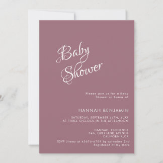 Moderne handgeschriebene Kalligrafie-Baby-Party Einladung