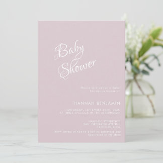 Moderne handgeschriebene Kalligrafie-Baby-Party Einladung