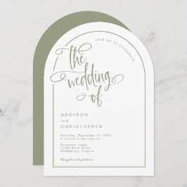 Moderne handgeschriebene Kalligrafie-Skripte Hochz Einladung