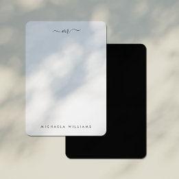 Moderne handgeschriebene Mit Monogramm Initial- un Mitteilungskarte