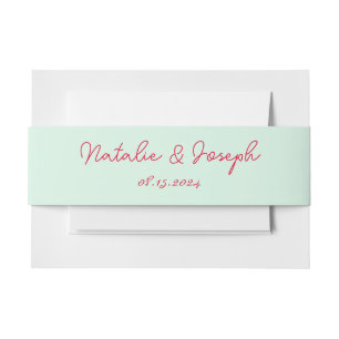 Moderne handgeschriebene Retro Whimsical Fun Weddi Einladungsbanderole