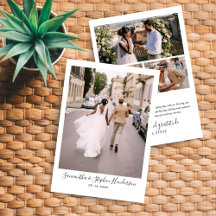 Moderne handgeschriebene Schrift & 4 Fotos Hochzei