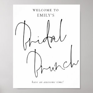 Moderne handgeschriebene Schrift Willkommen bei Br Poster
