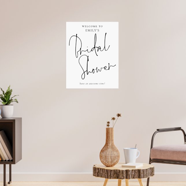 Moderne handgeschriebene Schrift Willkommen im Bra Poster (Wohnzimmer 3)