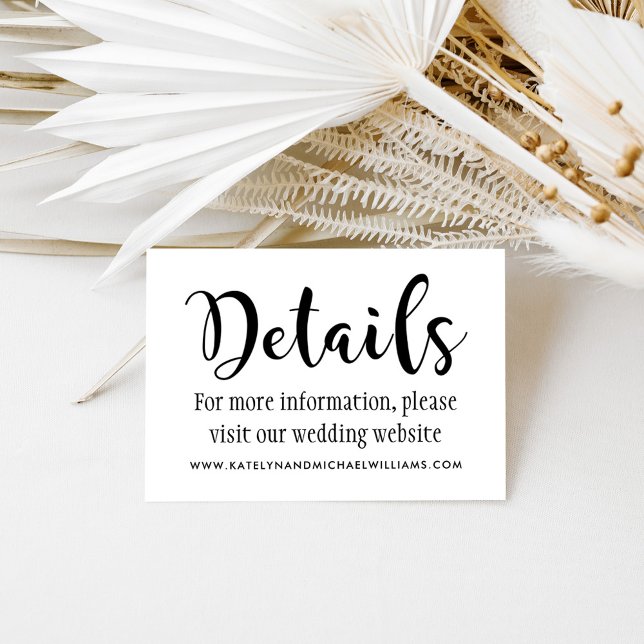 Moderne, handgeschriebene Skripte für Hochzeiten Begleitkarte (Von Creator hochgeladen)