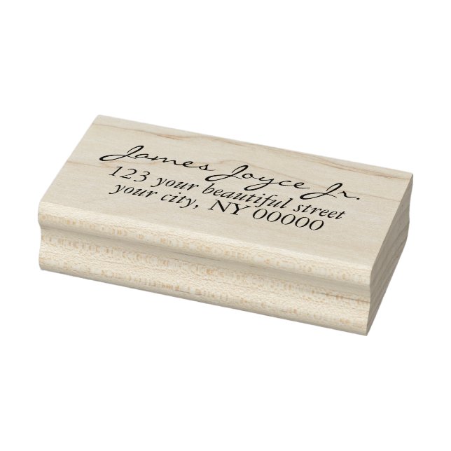 Moderne handgeschriebene stilvolle Rücksendeadress Gummistempel (Stempel)