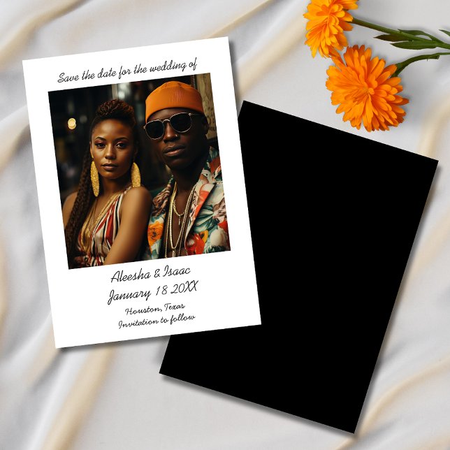 Moderne, handgeschriebene Typografie Ein Foto Save The Date (Von Creator hochgeladen)