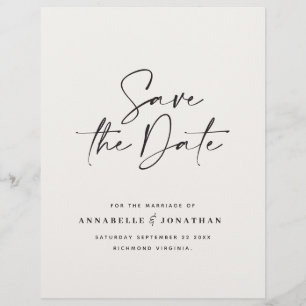 Moderne handgeschriebene Typografie Hochzeitbudget Flyer