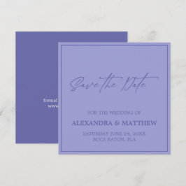 Moderne handgeschriebene Typografie Lila Save The Date