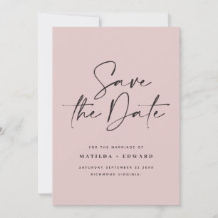 Moderne handgeschriebene typografische Hochzeitsan Save The Date