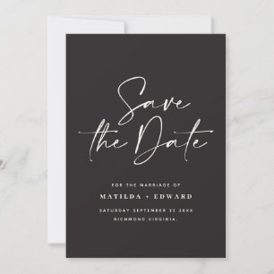 Moderne handgeschriebene typografische Hochzeitsan Save The Date