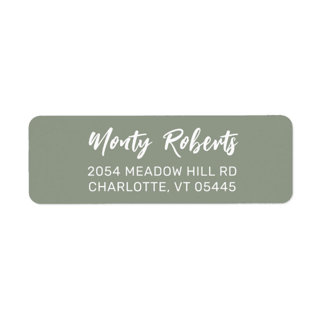 Moderne Handgezeichnet | Custom Return Address Lab (Vorne)