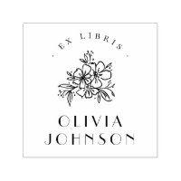 Moderne handgezeichnet florale Ex Libris Custom