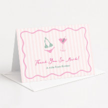 Moderne handgezeichnete Bikinis & Martinis Jungges