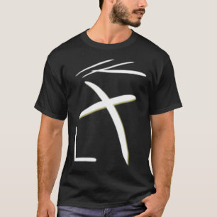 Moderne, handgezeichnete Kreuzung Christlicher Got T-Shirt