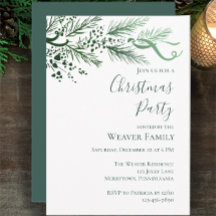 Moderne handgezeichnete Pine Christmas Party Einla