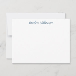 Moderne Handschrift Blue Personalisiert Stationery Mitteilungskarte