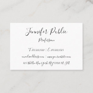 Moderne Handschrift Elegant Minimalistisch Visitenkarte