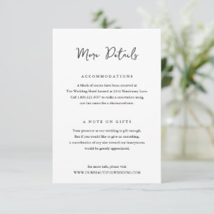 Moderne Handschrift Elegante Hochzeit Begleitkarte