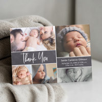 Moderne Handschrift Foto Collage Baby Dusche