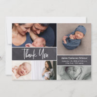 Moderne Handschrift Foto Collage Baby Dusche
